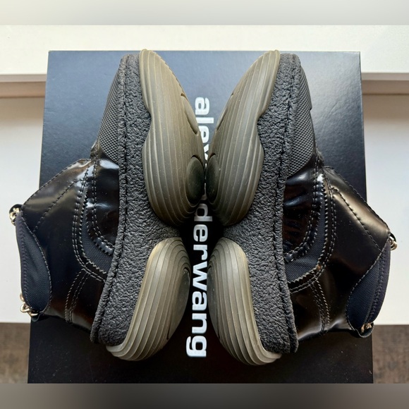 Alexander Wang A1 Platform Slip On Boots Black with Removable Chain - Picture 6 of 9